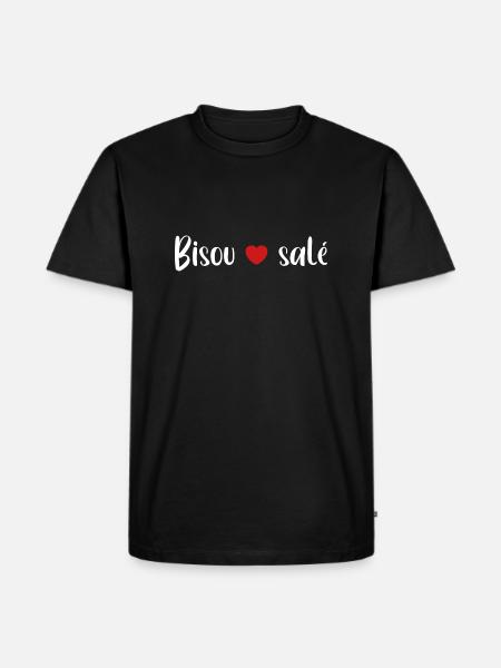Bisous salé - T-shirt Premium bio Homme - noir