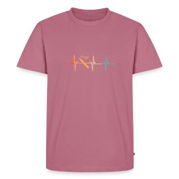 Battement de cœur Cigarette - T-shirt Premium bio Homme - mauve - Devant - Nico (187cm)