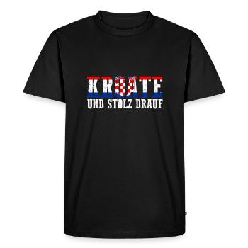 Croate Croate Croatie - T-shirt Premium bio Homme - noir - Devant - Nico (187cm)