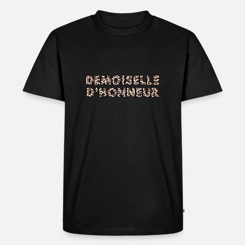 Leopard Brautjungfer - Männer Premium Bio T-Shirt - Schwarz