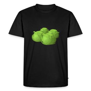 laitue salade de laitue Halloween légumes vegetables7 - T-shirt Premium bio Homme - noir - Devant - Nico (187cm)