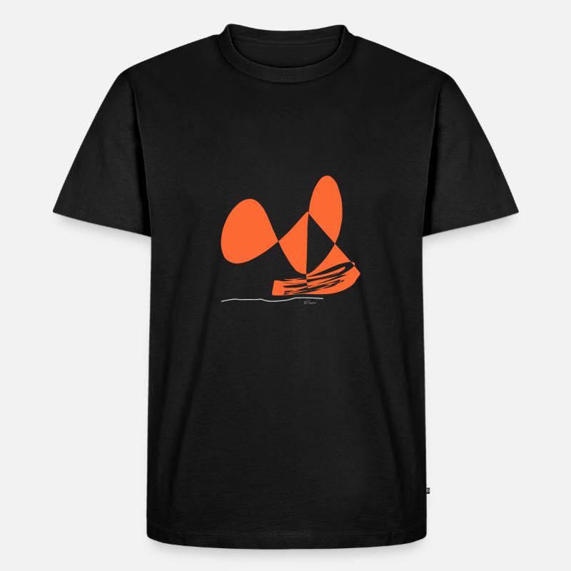 Abstract design die Blühende Tomate - Männer Premium Bio T-Shirt - Schwarz