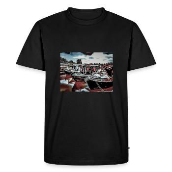 Canal Boat Marina, Northampton - T-shirt Premium bio Homme - noir - Devant - Nico (187cm)