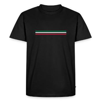Trait italia - grand - T-shirt Premium bio Homme - noir - Devant - Nico (187cm)