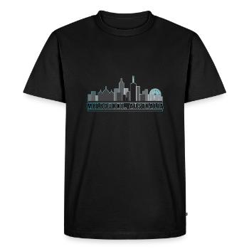 Melbourne Australie - T-shirt Premium bio Homme - noir - Devant - Nico (187cm)