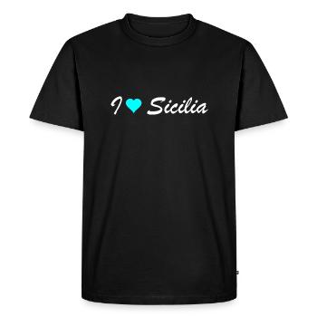 Sicily - Men's Premium Organic T-Shirt - black - Front - Nico (187cm)