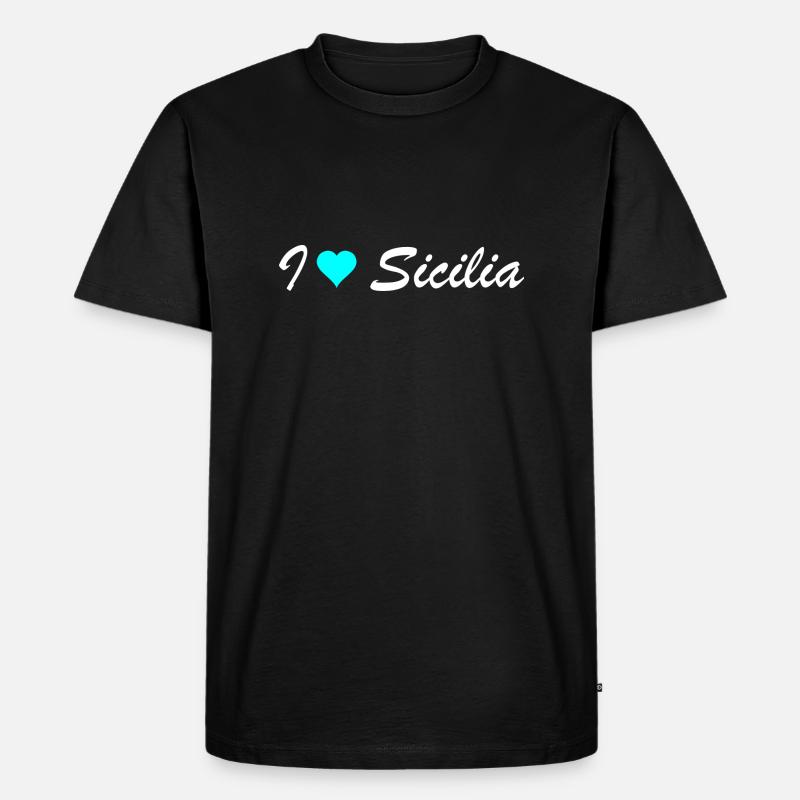 Sizilien - Männer Premium Bio T-Shirt - Schwarz