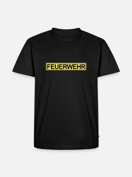 Feuerwehr Neon klein - Männer Premium Bio T-Shirt - Schwarz