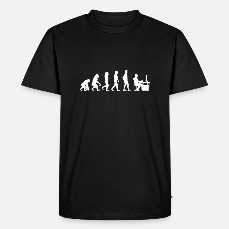 Evolution of Man - Evolution Computer Gaming - Men's Premium Organic T-Shirt - black