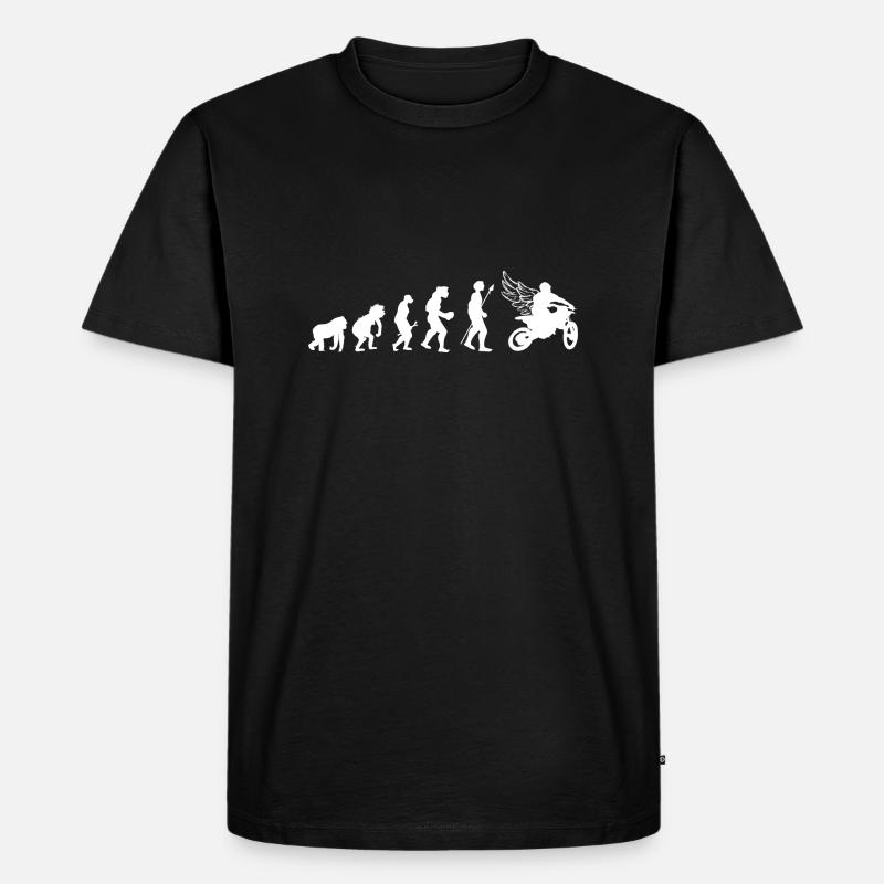 évolution motard - T-shirt Premium bio Homme - noir