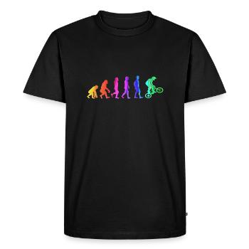 Évolution des motards - T-shirt Premium bio Homme - noir - Devant - Nico (187cm)