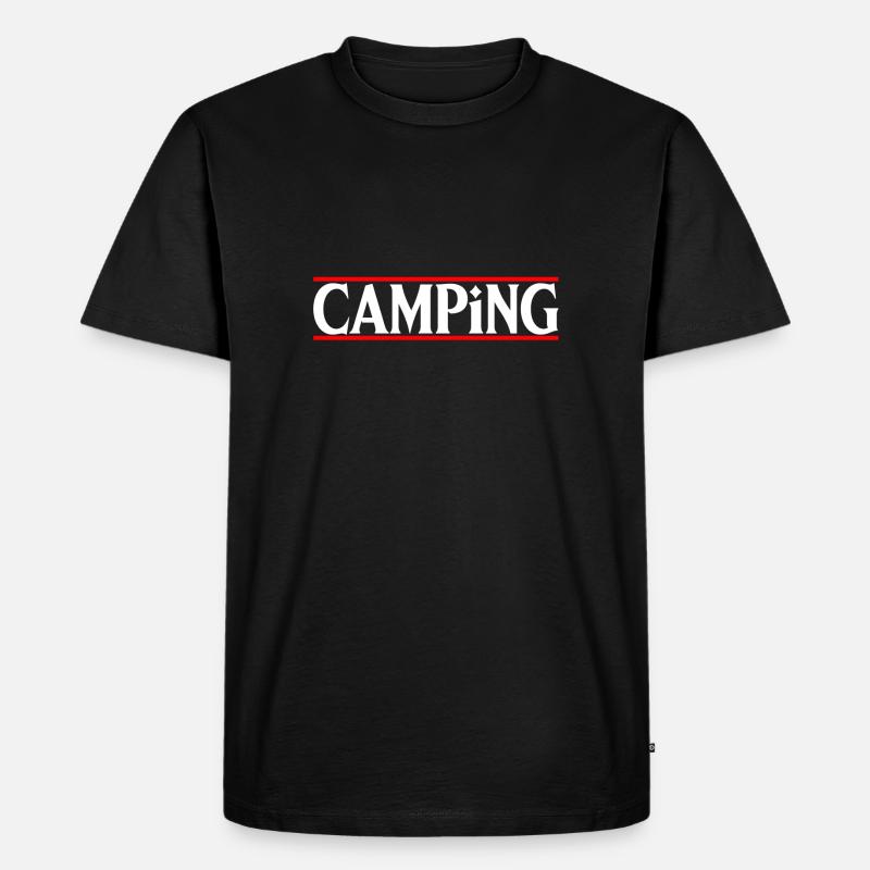 Camping - Männer Premium Bio T-Shirt - Schwarz