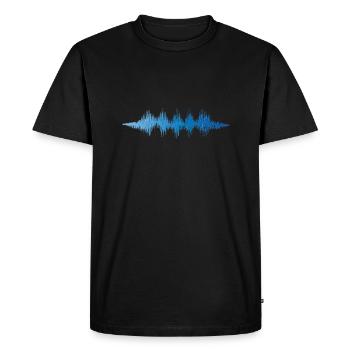Music audio wave / sound wave / audio frequency - Men's Premium Organic T-Shirt - black - Front - Nico (187cm)