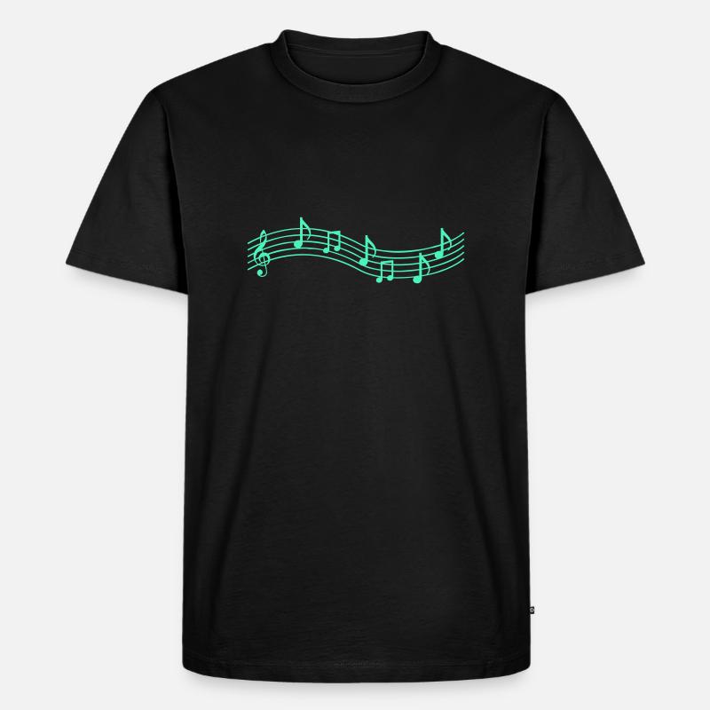 music notes - Men's Premium Organic T-Shirt - black