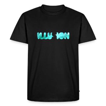 ILLUSION - Men's Premium Organic T-Shirt - black - Front - Nico (187cm)