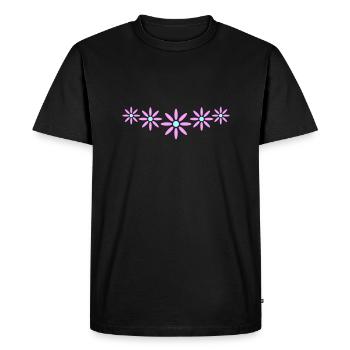 Beaucoup de fleurs colorées belle conception de motif décoratif - T-shirt Premium bio Homme - noir - Devant - Nico (187cm)