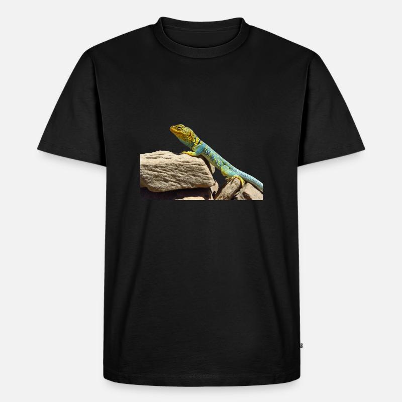 gecko lizard real lizard - Men's Premium Organic T-Shirt - black