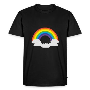 rainbow sun clouds weather rainbow sun cloud38 - Men's Premium Organic T-Shirt - black - Front - Nico (187cm)