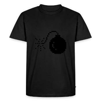 bomb s - Men's Premium Organic T-Shirt - black - Front - Nico (187cm)