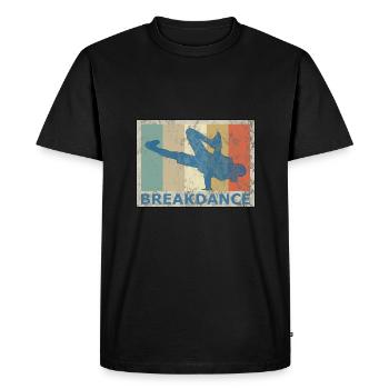 Breakdance style rétro breakdance hip hop - T-shirt Premium bio Homme - noir - Devant - Nico (187cm)