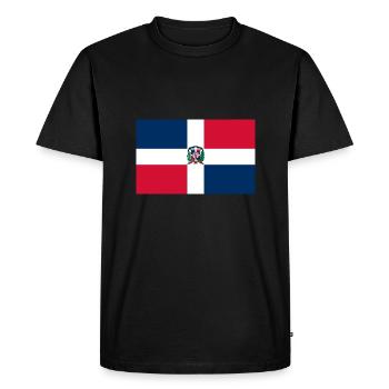 Dominican Republic flag - Men's Premium Organic T-Shirt - black - Front - Nico (187cm)