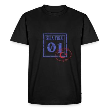 Adana - Men's Premium Organic T-Shirt - black - Front - Nico (187cm)