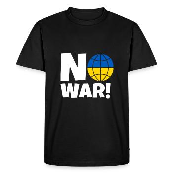 Pas de guerre, Globe, Monde - T-shirt Premium bio Homme - noir - Devant - Nico (187cm)