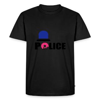 police d - Men's Premium Organic T-Shirt - black - Front - Nico (187cm)