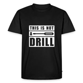Ce n’est pas un exercice - T-shirt Premium bio Homme - noir - Devant - Nico (187cm)