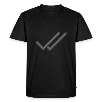 Whats App Hook Gray Double - Men's Premium Organic T-Shirt - black - Front - Nico (187cm)