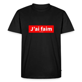 Français - T-shirt Premium bio Homme - noir - Devant - Nico (187cm)