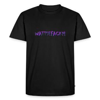 versaut lustige Sprüche wattsefack Geschenke - Männer Premium Bio T-Shirt - Schwarz - Vorne - Nico (187cm)