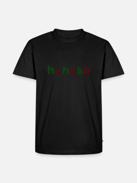 Ho Ho Ho - Männer Premium Bio T-Shirt - Schwarz