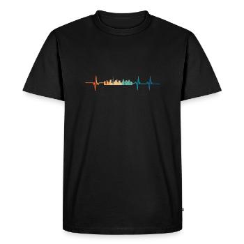 Battement de cœur Toronto - T-shirt Premium bio Homme - noir - Devant - Nico (187cm)