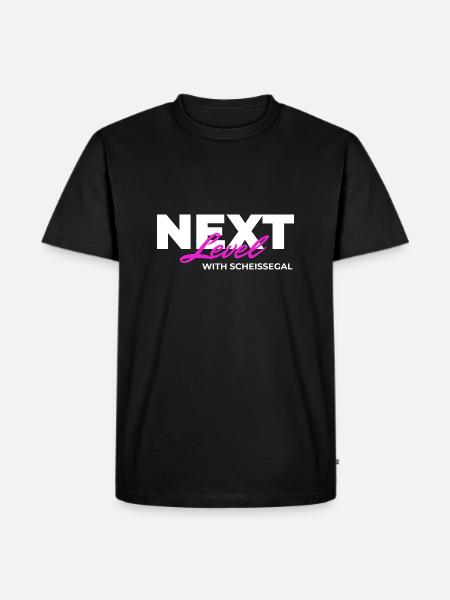 Next Level with SCHEISSEGAL - Men's Premium Organic T-Shirt - black