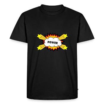 Puissance Comic Explosion - T-shirt Premium bio Homme - noir - Devant - Nico (187cm)