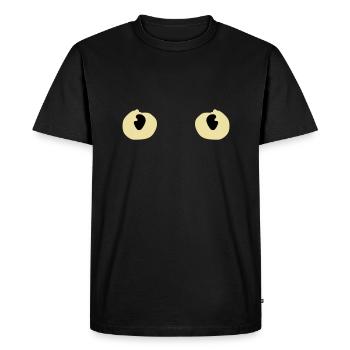 Cat Cat Eyes Eyes Pet Cats Kitten - Men's Premium Organic T-Shirt - black - Front - Nico (187cm)