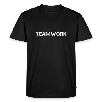 Travail d’équipe Travail d’équipe d’équipe - T-shirt Premium bio Homme - noir - Devant - Nico (187cm)