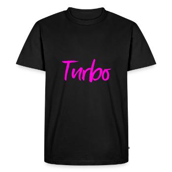 Turbo - T-shirt Premium bio Homme - noir - Devant - Nico (187cm)