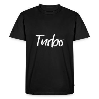 Turbo - T-shirt Premium bio Homme - noir - Devant - Nico (187cm)