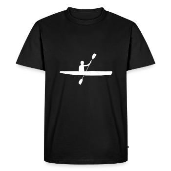 Canoë-kayak, canot, aviron, bateau, chaloupe, sports nautiques - T-shirt Premium bio Homme - noir - Devant - Nico (187cm)
