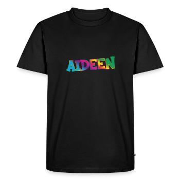 Aideen - T-shirt Premium bio Homme - noir - Devant - Nico (187cm)