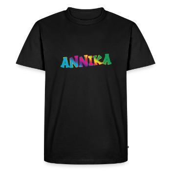 Anonyme - T-shirt Premium bio Homme - noir - Devant - Nico (187cm)