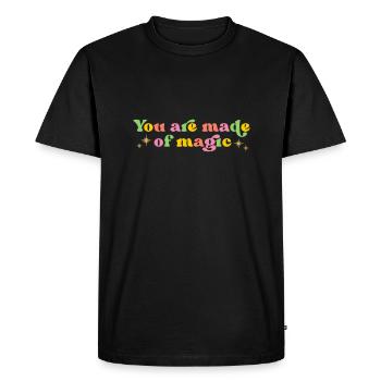 Vous êtes fait de magie - T-shirt Premium bio Homme - noir - Devant - Nico (187cm)