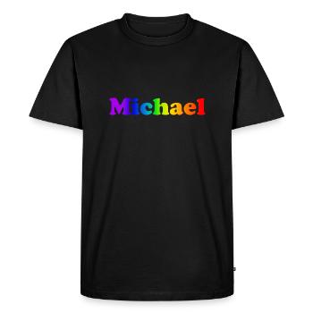 Michel - T-shirt Premium bio Homme - noir - Devant - Nico (187cm)