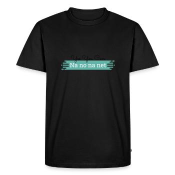 Na no na net - texte noir - T-shirt Premium bio Homme - noir - Devant - Nico (187cm)