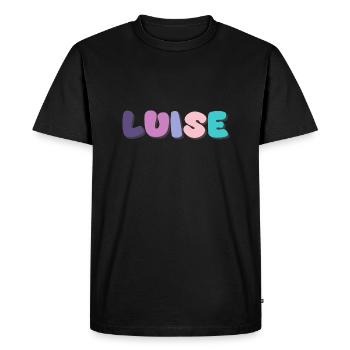 Nom - Luise - T-shirt Premium bio Homme - noir - Devant - Nico (187cm)