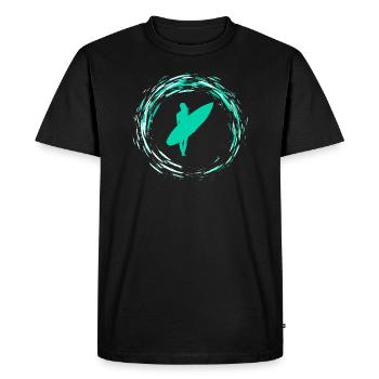 Surfer girl - T-shirt Premium bio Homme - noir - Devant - Nico (187cm)