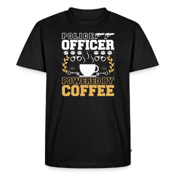 Policier policier chargé de l’application de la loi - T-shirt Premium bio Homme - noir - Devant - Nico (187cm)
