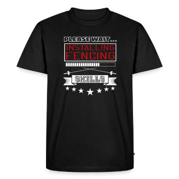 S'il vous plaît, attendez l'installation des compétences - T-shirt Premium bio Homme - noir - Devant - Nico (187cm)